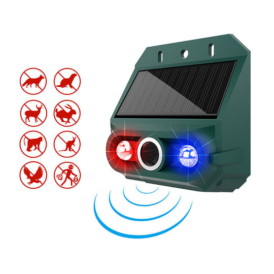 Solar Powered Animal Repeller – Ultrasonic + flashing light. Weatherproof, 24/7 protection. Keep pests away naturally. 🏡💚