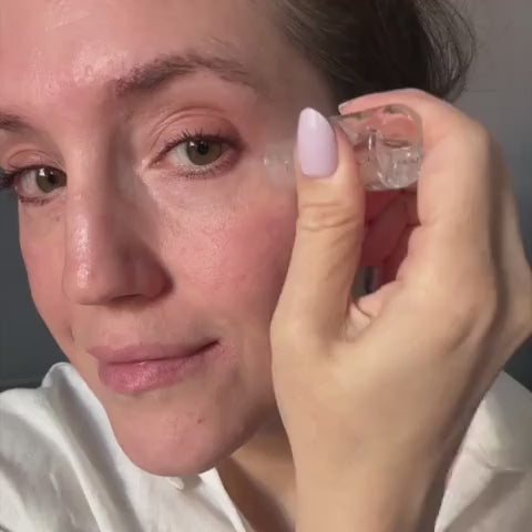 Micro Infusion System for Face & Neck 0.05mm Stamp with Hyaluronic Acid & Collagen Peptide Serum for Firmer Smoother-Looking Skin Easy 5-Minute At-Home Skin Care Application niacinamide - 1 Month Supply