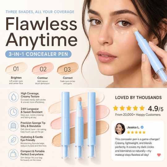 🖤 Black Friday Early Access: 50% OFF 🖤Multipurpose Concealer & Foundation Eye Concealer -👍24-hour Long-lasting