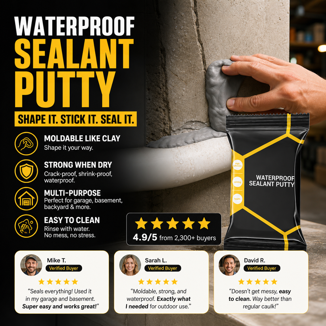 🥳2026 HOT SALE🥳💞50K+ SOLD!🔧🏠 50% OFF! Waterproof Sealant Putty – Seals cracks, aircon holes & pipe gaps. Soft & moldable – DIY repair made easy! 💪✨