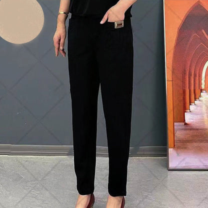 🔥BUY 2 FREE SHIPPING🔥Women's Elastic Waist Cotton Trousers