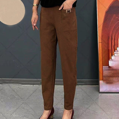 🔥BUY 2 FREE SHIPPING🔥Women's Elastic Waist Cotton Trousers