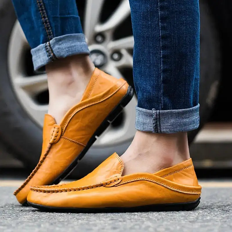 👞 60% OFF!&FERR SHIPPING!✈️✨ 2026 Men's Genuine Leather Driving Loafers – Comfortable Slip-On Casual Shoes for Everyday Wear