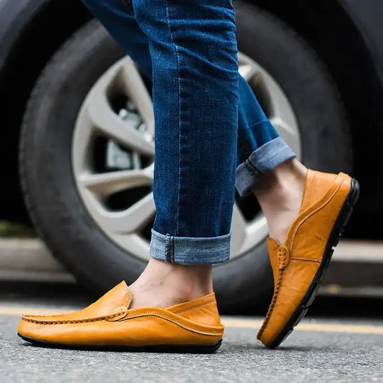 👞 60% OFF!&FERR SHIPPING!✈️✨ 2026 Men's Genuine Leather Driving Loafers – Comfortable Slip-On Casual Shoes for Everyday Wear