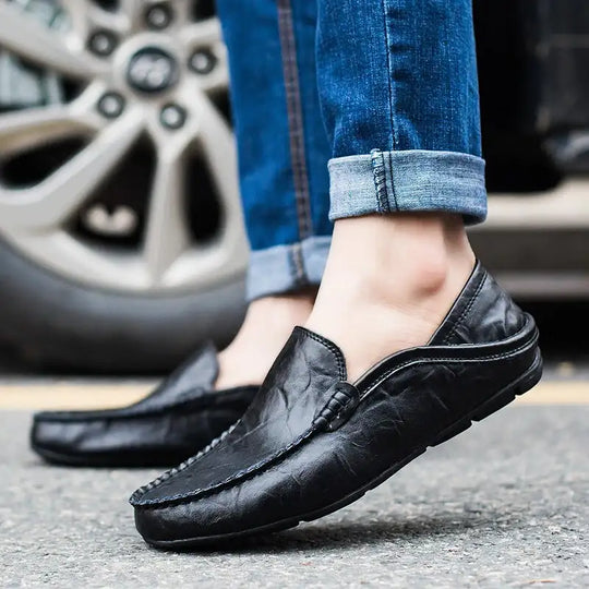 👞 60% OFF!&FERR SHIPPING!✈️✨ 2026 Men's Genuine Leather Driving Loafers – Comfortable Slip-On Casual Shoes for Everyday Wear