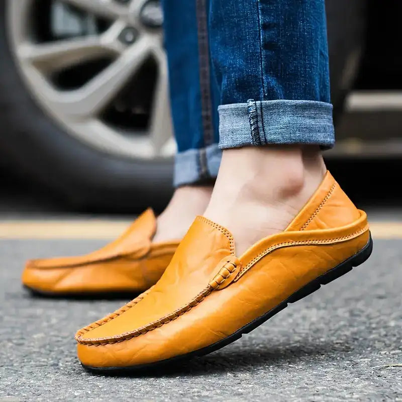 👞 60% OFF!&FERR SHIPPING!✈️✨ 2026 Men's Genuine Leather Driving Loafers – Comfortable Slip-On Casual Shoes for Everyday Wear