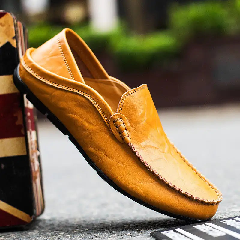 👞 60% OFF!&FERR SHIPPING!✈️✨ 2026 Men's Genuine Leather Driving Loafers – Comfortable Slip-On Casual Shoes for Everyday Wear