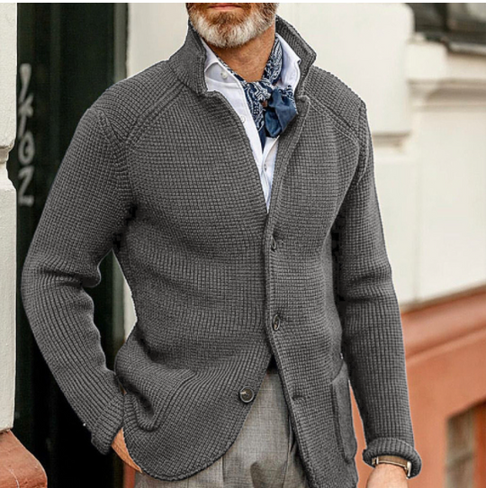 Chaqueta de peto de punto elegante para homes (novo)