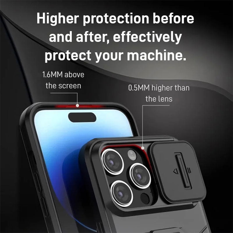 🔥Hot Sales🔥 Battle Bear Push Window Rings Case for iPhone