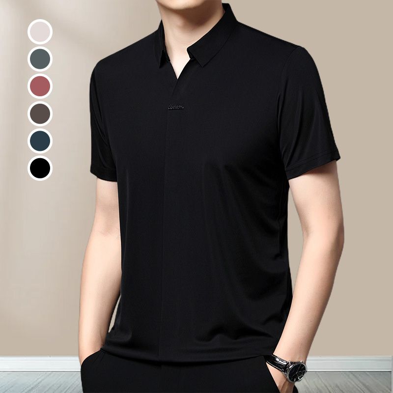 🎁Hot Sale 49% OFF⏳Men’s Casual Lapel Breathable Wrinkle-free T-shirt