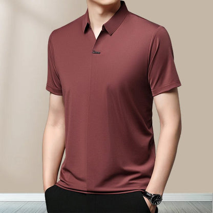 🎁Hot Sale 49% OFF⏳Men’s Casual Lapel Breathable Wrinkle-free T-shirt