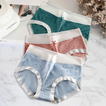 Mid Waist Patterned Briefs for Women