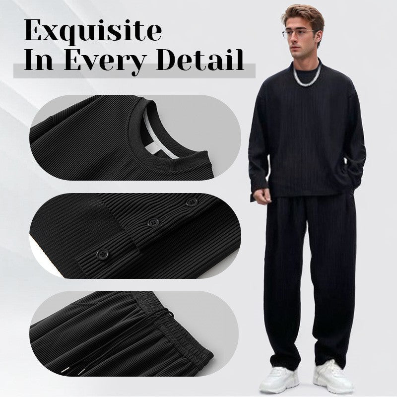 Loose Fashionable Long Sleeve 2-piece Set