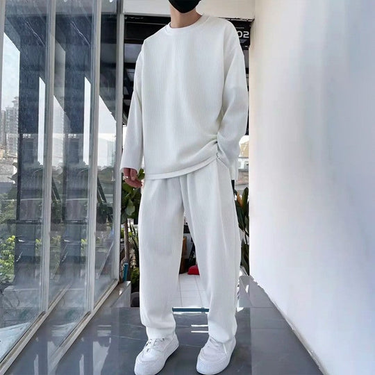 Loose Fashionable Long Sleeve 2-piece Set