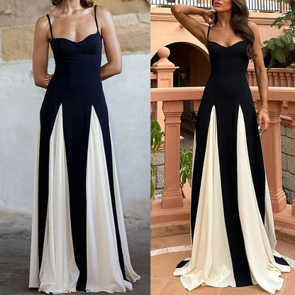 Timeless Elegance Panelled Tulle A-line Slip Maxi Dress