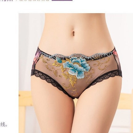 🔥Buy 7 get 7 free🔥Antibacterial cotton panty with lace embroidery