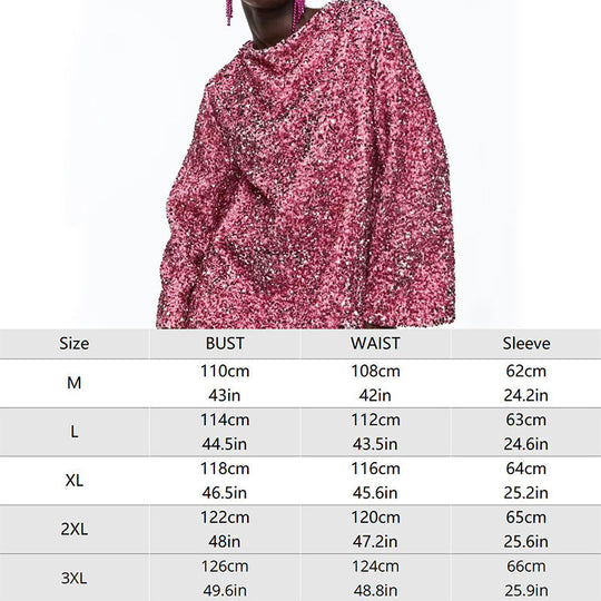 🖤Black Friday-uitverkoop: 50% KORTING🖤Dans de hele nacht pailletten op de rug, strik en losse mini-jurk