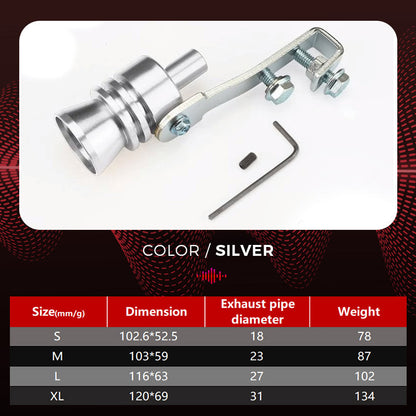 Exhaust Pipe Turbo Sound Whistle