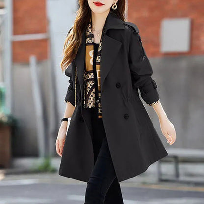 🖤Black Friday Sale:50% OFF🖤 Fashionable high-end women's windbreaker with mid-length lapel