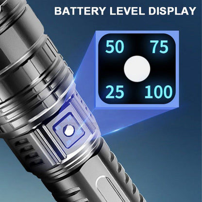 🔦Multifunctional White Laser Telescopic Zoom Tactical Flashlight