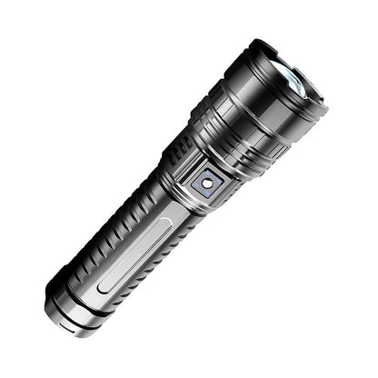 🔦Multifunctional White Laser Telescopic Zoom Tactical Flashlight