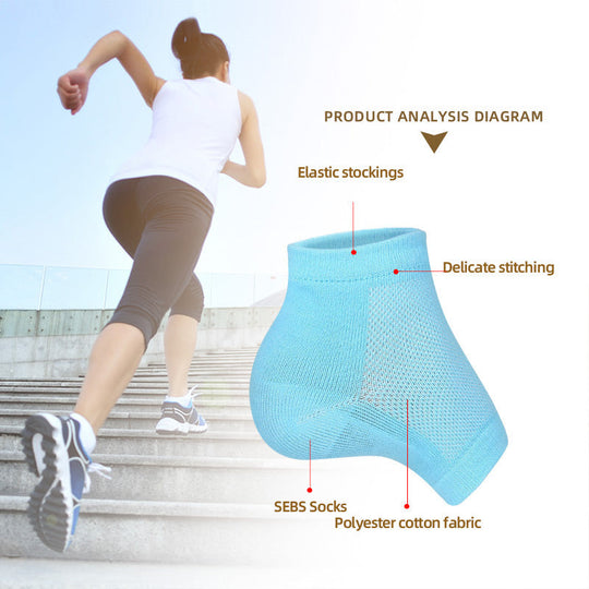 Ademvolle onzichtbare hoogte verhoogt de sokken