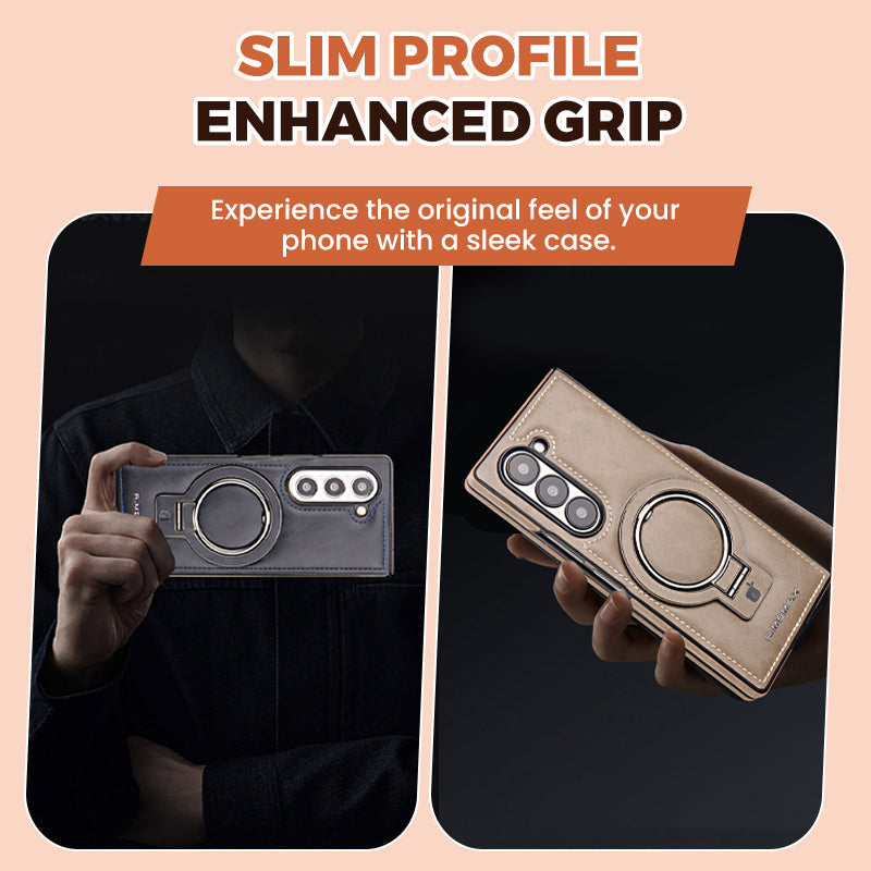 Prémiové PU kožené magnetické pouzdro se stojánkem pro Samsung Z Fold 3/4/5/6