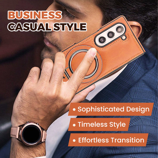 Prémiové PU kožené magnetické pouzdro se stojánkem pro Samsung Z Fold 3/4/5/6