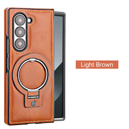 Premium PU Leather Magnetic Case with Stand for Samsung Z Fold 3/4/5/6