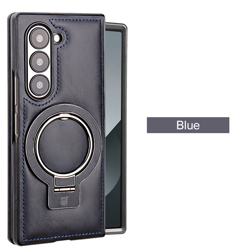 Premium PU Leather Magnetic Case with Stand for Samsung Z Fold 3/4/5/6