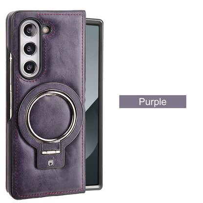 Premium PU Leather Magnetic Case with Stand for Samsung Z Fold 3/4/5/6