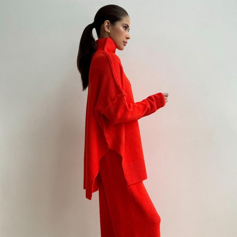 🖤Black Friday-uitverkoop: 50% KORTING💖Casual losse gebreide 2-delige set voor dames