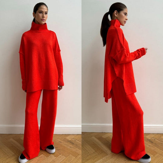 🖤Black Friday-uitverkoop: 50% KORTING💖Casual losse gebreide 2-delige set voor dames