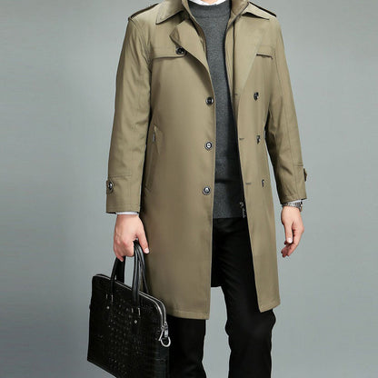 🖤Black Friday Sale:50% OFF🖤Men's Casual Zippered Lapel Trench Coat with Detachable Liner