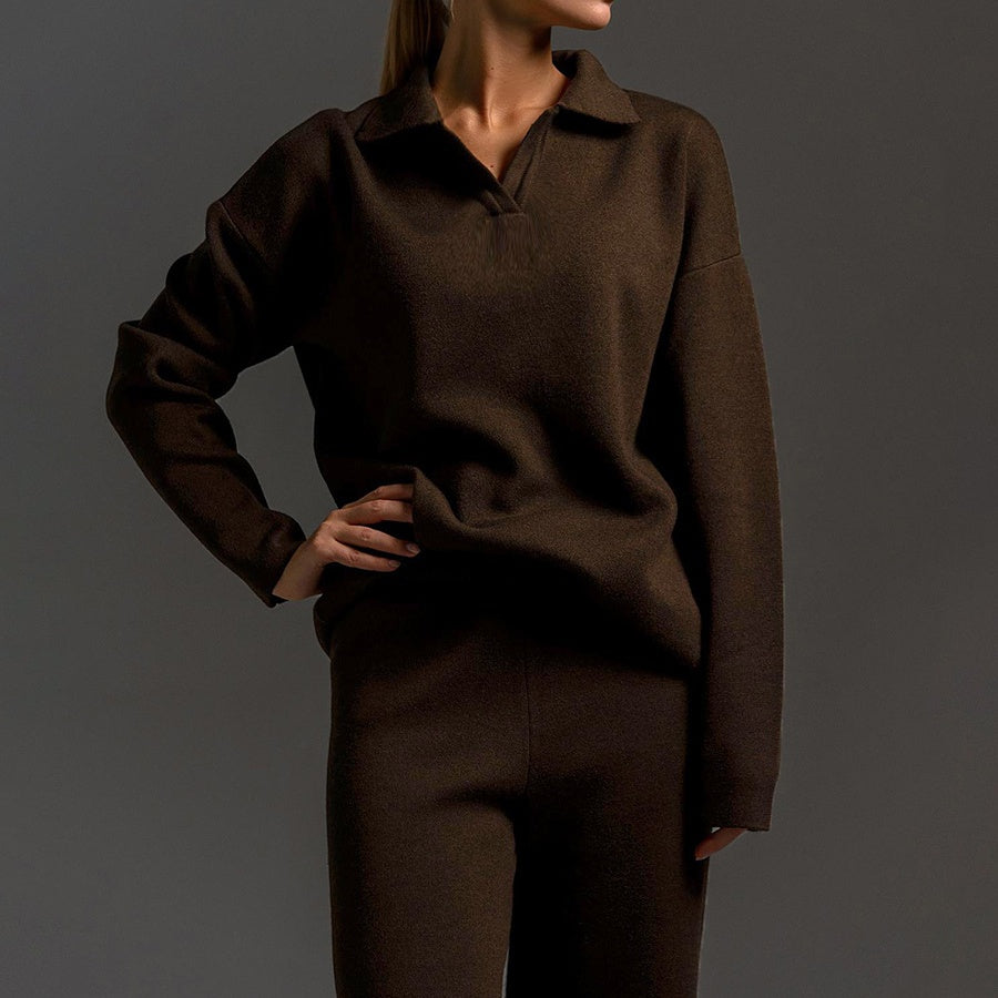 Pleteni top & Dvodijelni set širokih hlača