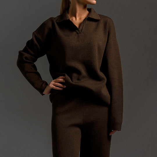 Pleteni top & Dvodijelni set širokih hlača