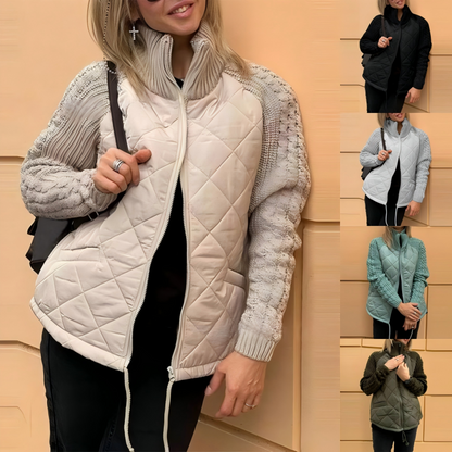 🥰2024 Winter New Hot Sales💖Women's Knit Patchwork Puffy Jacket