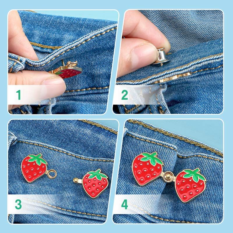 5 Pairs Instant Waist Tightener Buttons without Sewing