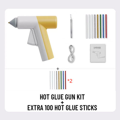 Cordless Hot Glue Gun with Hot Glue Sticks