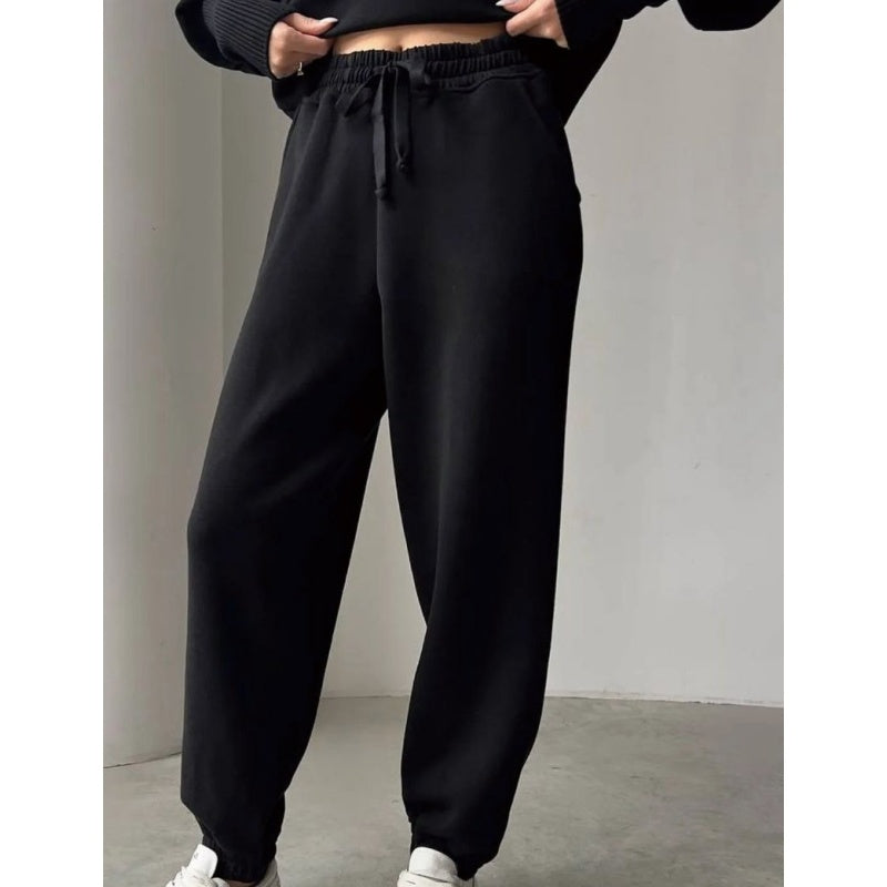 🖤Black Friday Sale:50% OFF🖤Women's Casual Sporty 2-Piece Set - Half-Zipper Lapel Top & Matching Jogger