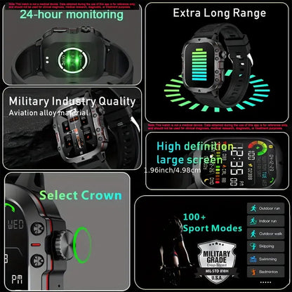 ⌚️Rugged Outdoor Smart Watch - 100+ Sports Modes