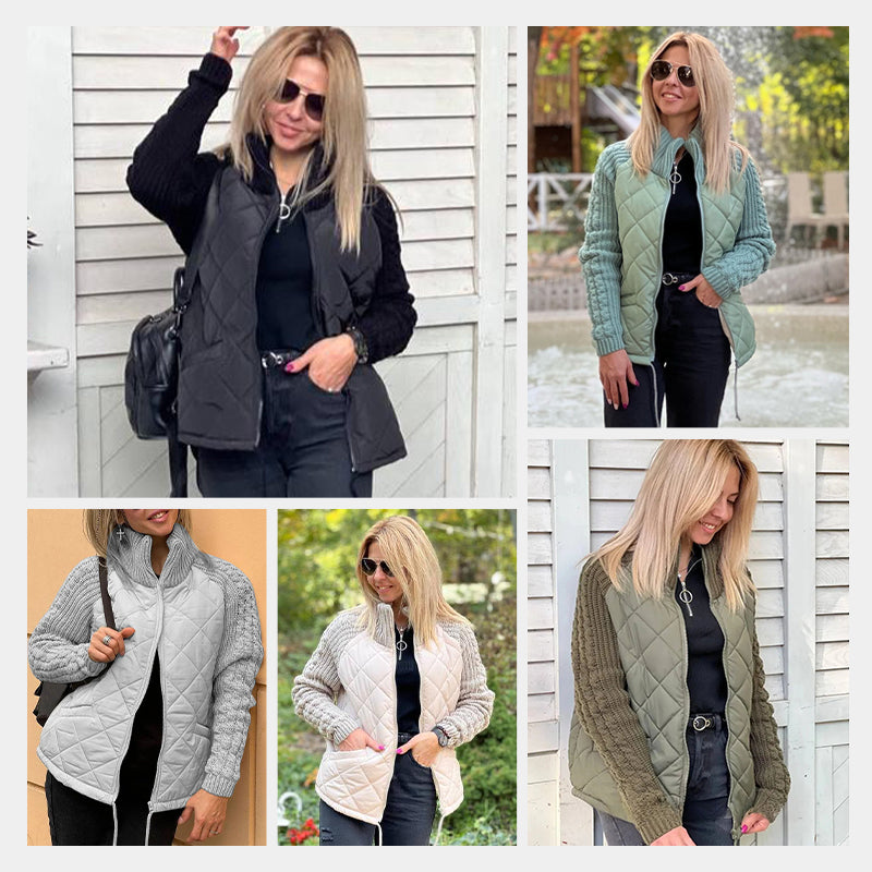 ✨2026 Collection at 50% OFF🎁Women's Knit Patchwork Puffy Jacket