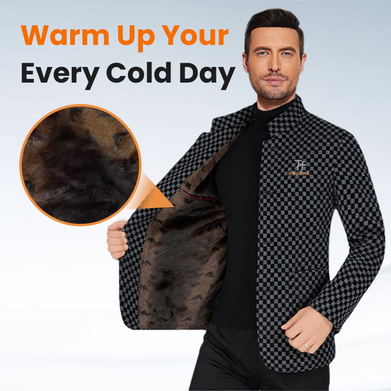 ❄️Winter Specials❄️Men’s Trendy Checkered Warm Jacket with Pockets