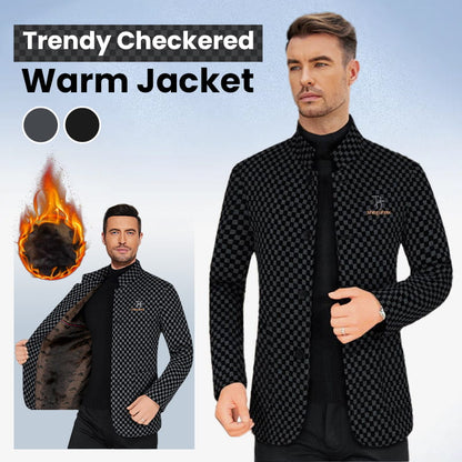 ❄️Winter Specials❄️Men’s Trendy Checkered Warm Jacket with Pockets