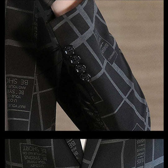 🖤Rebaixas da Black Friday: 50 % de desconto🖤Blazer de corte axustado e abotoadura simple para home