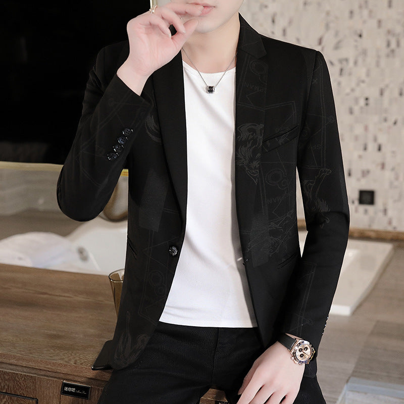 🖤Rebaixas da Black Friday: 50 % de desconto🖤Blazer de corte axustado e abotoadura simple para home