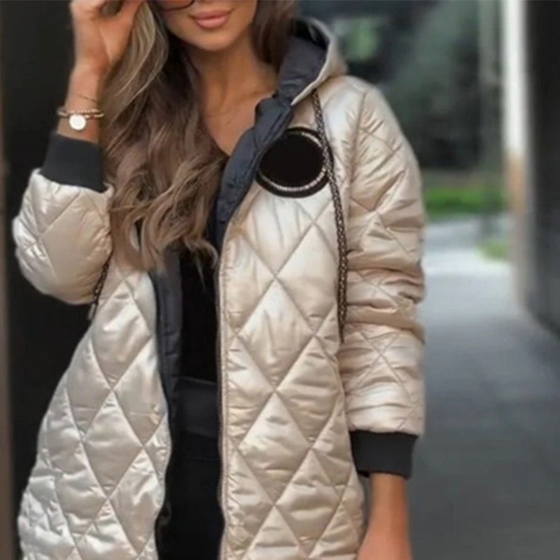 🌸Winter Hooded Zipper Warm Padded Jacket for Women