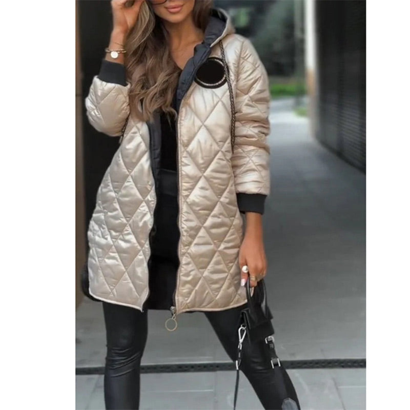 🌸Winter Hooded Zipper Warm Padded Jacket for Women