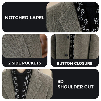 🖤Black Friday Sale:50% OFF🖤Men’s Stylish Notched Lapel Warm Winter Jacket