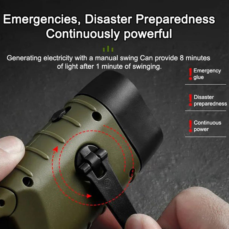 High Brightness Portable Outdoor Solar Powered Flashlight